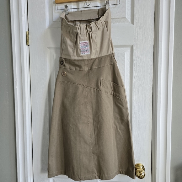 London Fog strapless trench coat dress. - Picture 3 of 10